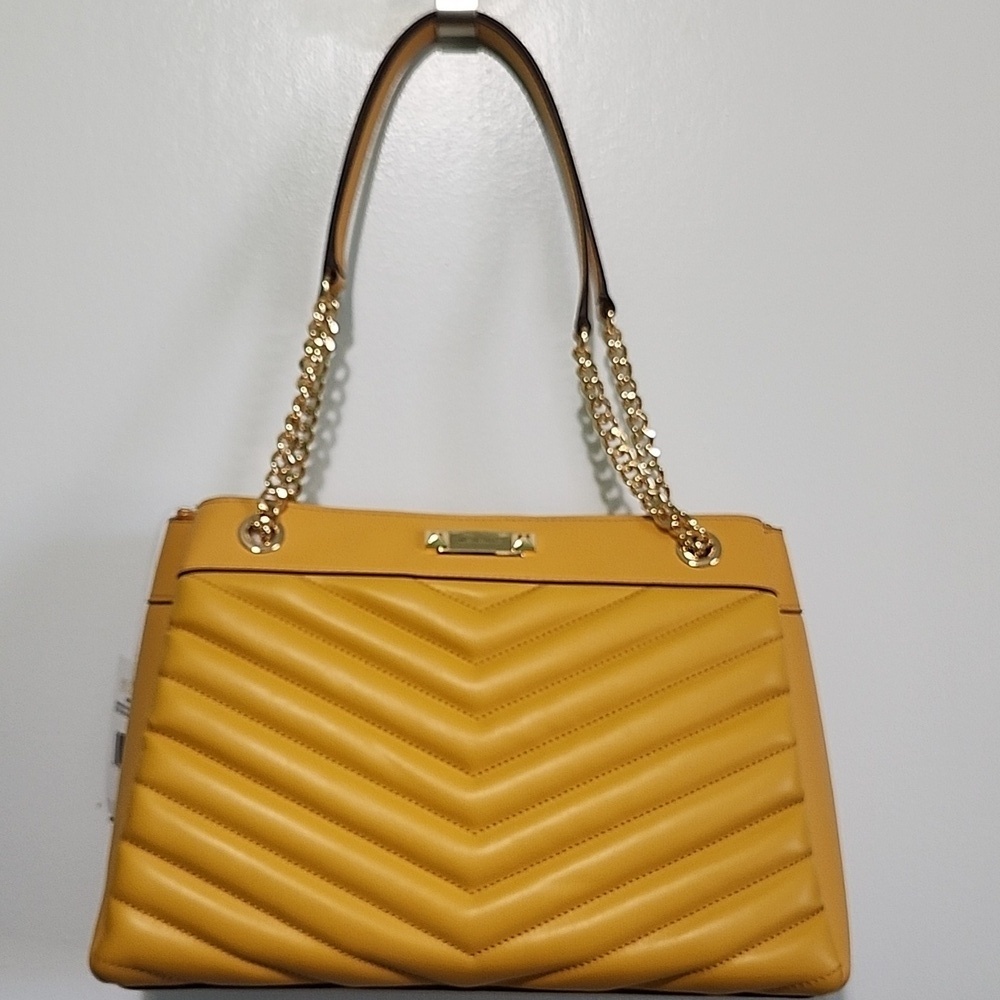 🌷🪻MICHAEL KORS Whitney Golden Rod Shoulder Tote NWT